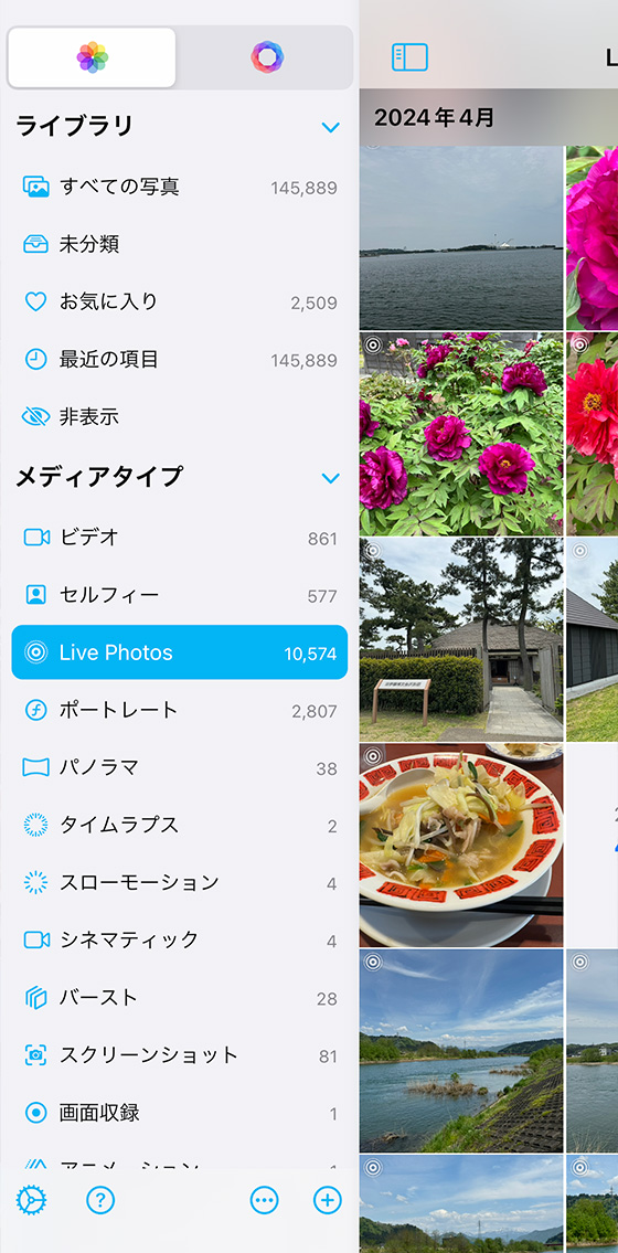 iPhoneアプリ「HashPhotos」でライブフォトをまとめて通常の写真(静止画)に変換する