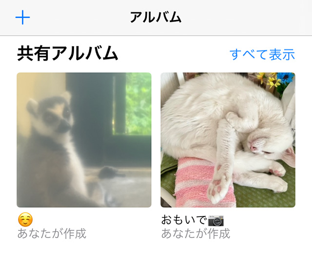 iPhone写真アプリのアルバムの共有アルバム(iOS17)